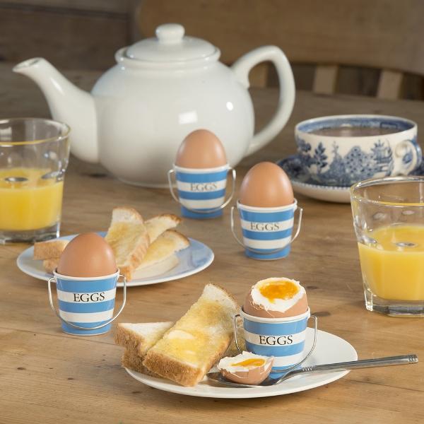 Eddingtons MILL HOUSE BLUE & WHITE EGG CUP PAILS