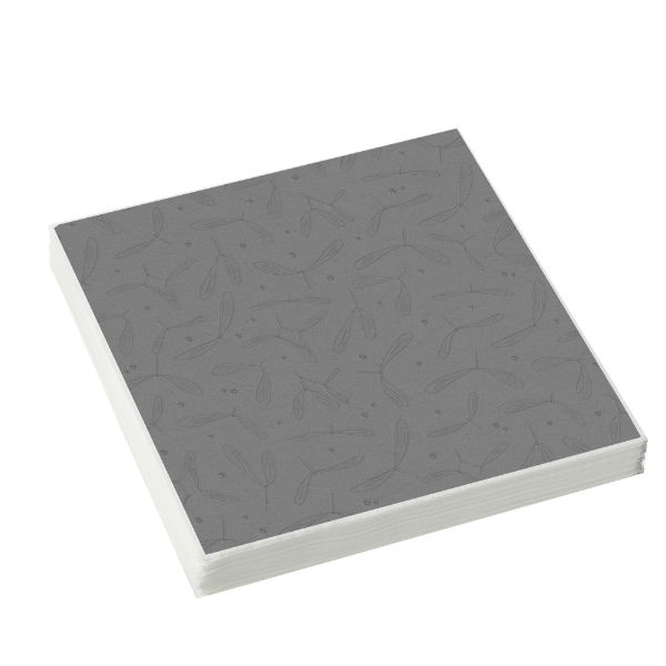eddingtons MISTELTOE GREY PAPER NAPKINS 33 X 33CM