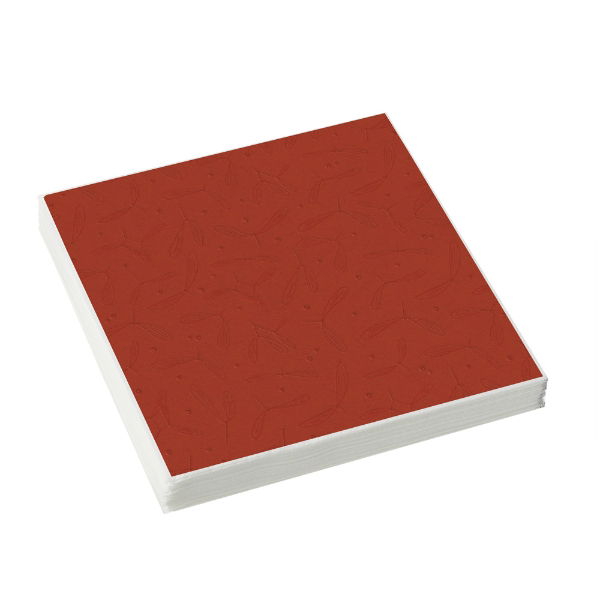 eddingtons MISTELTOE RED PAPER NAPKINS 33 X 33CM