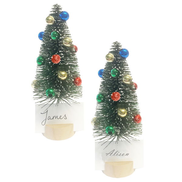 eddingtons OH CHRISTMAS TREE PLACENAME HOLDERS