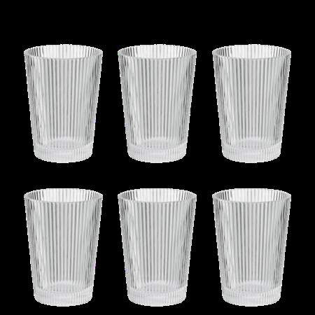 eddingtons PILASTRO DRINKING GLASSES 240ML 6 PCS