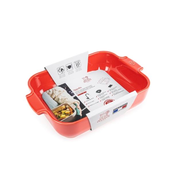 Eddingtons RED RECTANGULAR CERAMIC ROASTER 32CM