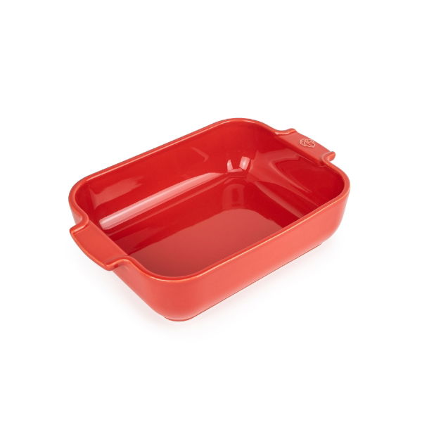 eddingtons RED RECTANGULAR CERAMIC ROASTER 32CM
