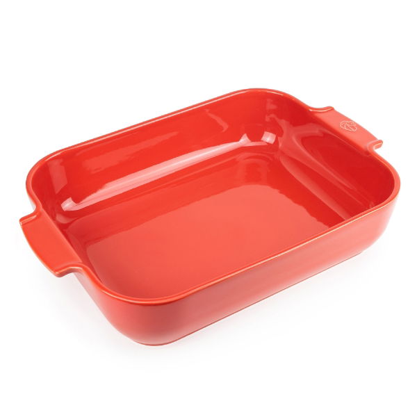 eddingtons RED RECTANGULAR CERAMIC ROASTER 40CM