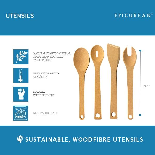 Eddingtons SLOTTED SPOON NATURAL WOOD FIBRE