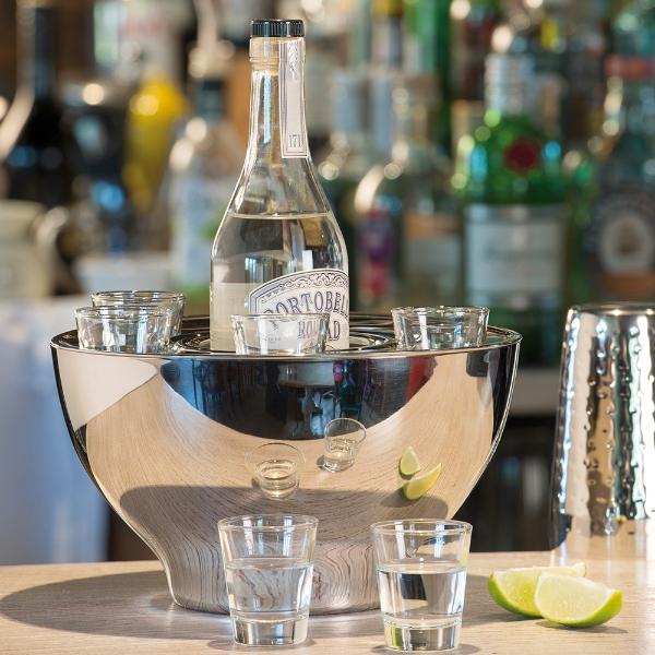 Eddingtons SPIRIT COOLER BOWL & 6 SHOT GLASSES S/S