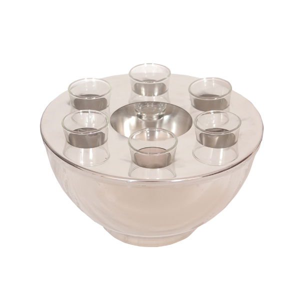 eddingtons SPIRIT COOLER BOWL & 6 SHOT GLASSES S/S