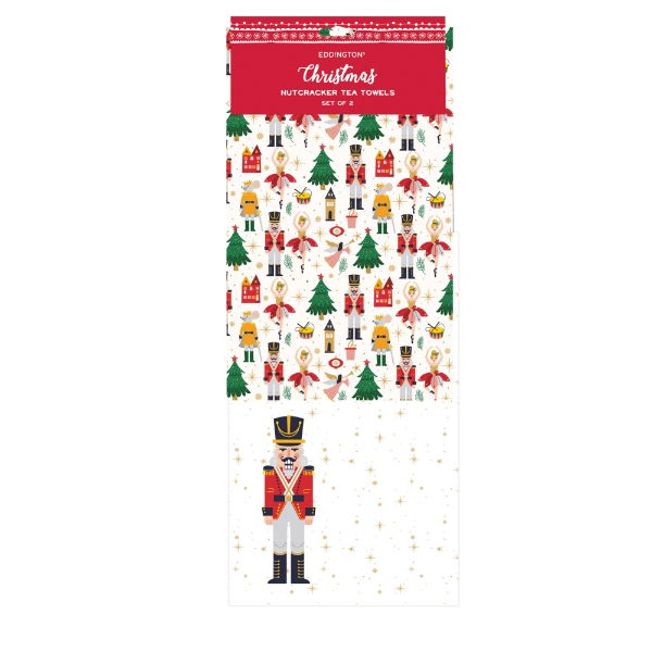 eddingtons THE NUTCRACKER SET OF 2 TEA TOWELS