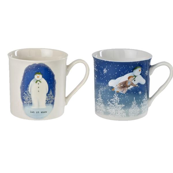 Eddingtons THE SNOWMAN™ DARK BLUE SET OF 2 MUGS