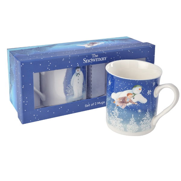 eddingtons THE SNOWMAN™ DARK BLUE SET OF 2 MUGS