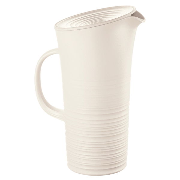 eddingtons TIERRA PITCHER WITH LID MILK WHITE
