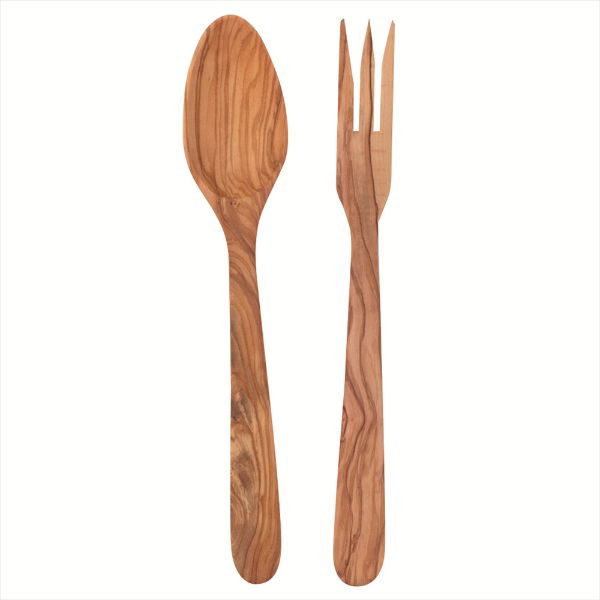 eddingtons TRADITIONAL OLIVEWOOD SALAD SET 30CM