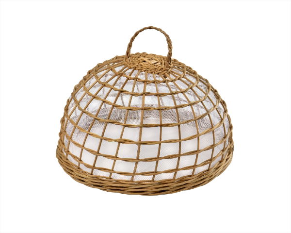 eddingtons WICKER MESH LINED FOOD COVER 50 CM DIA