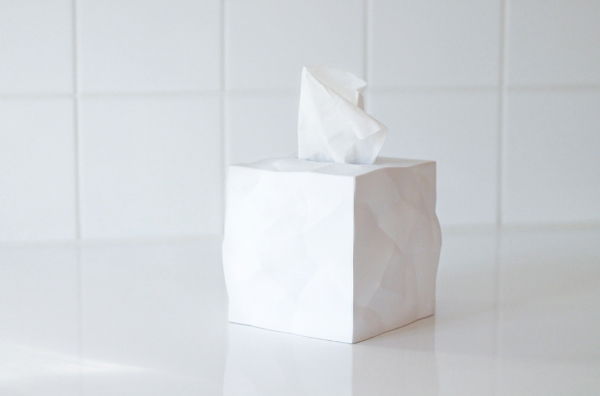 eddingtons #WIPY CUBE TISSUE BOX COVER WHITE
