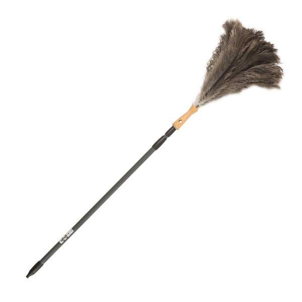 eddingtons EXTENDABLE OSTRICH FEATHER DUSTER 1.5-2.0M SILVER HANDLE