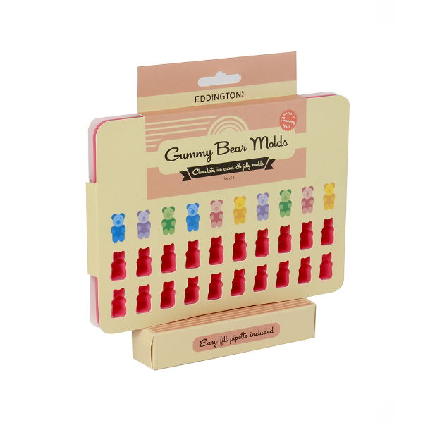 eddingtons GUMMY BEAR SET 2 SILICONE TRAYS WITH DROPPER 50PC