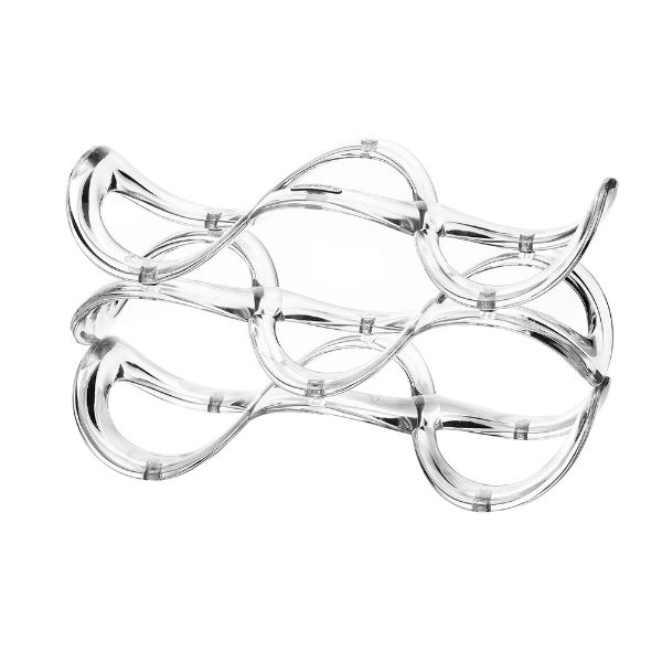 eddingtons GUZZINI ICONS CUVEE CLEAR 5 BOTTLE WINE RACK