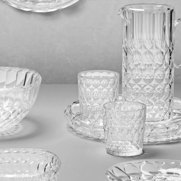 Eddingtons GUZZINI VANITY LOW TUMBLER PATTERN 3 CLEAR