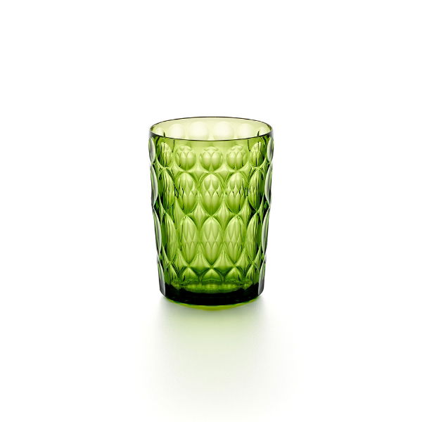 eddingtons GUZZINI VANITY TALL TUMBLER PATTERN WATER LILY GREEN