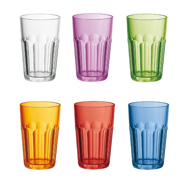 eddingtons HAPPY HOUR ASSORTED TALL TUMBLERS SET OF 6 420ML