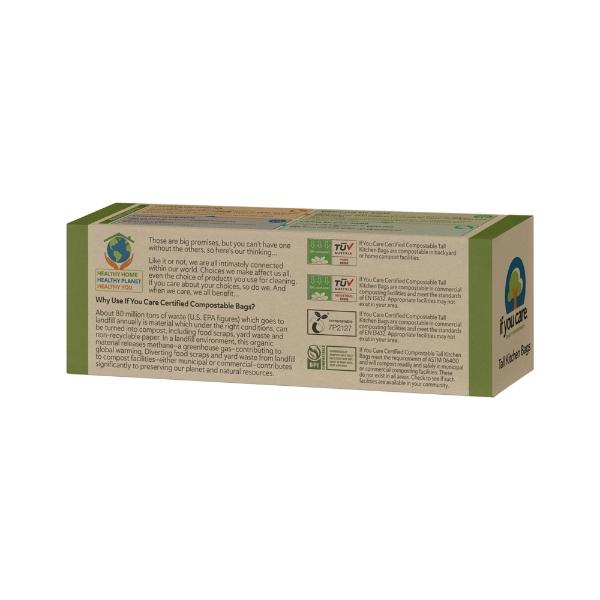 Eddingtons IF YOU CARE 13 GALLON COMPOSTABLE TALL KITCHEN BAGS