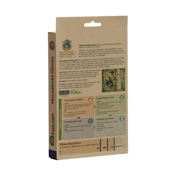 Eddingtons IF YOU CARE CERTIFIED FAIR RUBBER LATEX SMALL HOUSEHOLD GLOVES