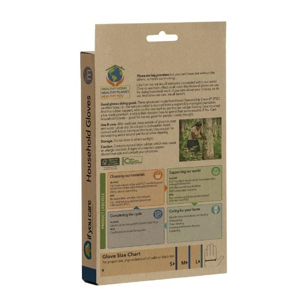 Eddingtons IF YOU CARE MEDIUM CERTIFIED FAIR RUBBER LATEX HOUSEHOLD GLOVES