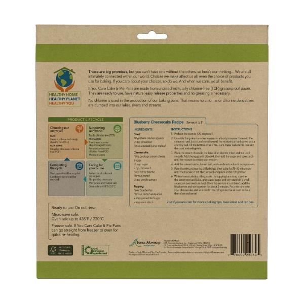 Eddingtons IF YOU CARE PAPER CAKE/PIE PANS - UNBLEACHED