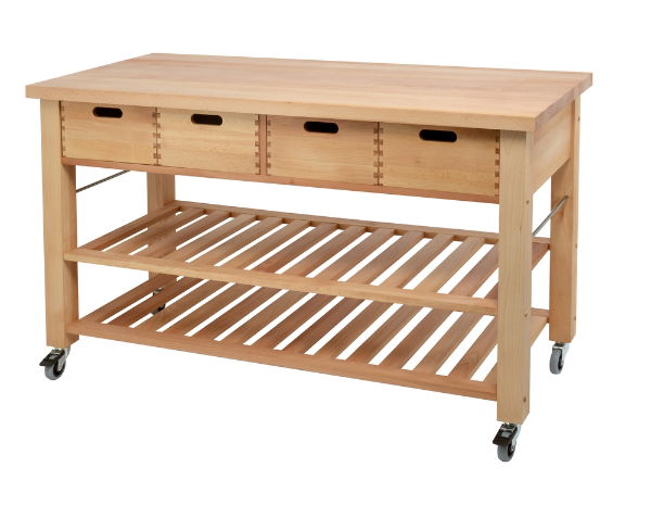 eddingtons #LAMBOURN CONTEMPORARY 4 DRAWER KITCHEN TROLLEY
