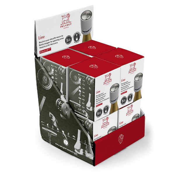 eddingtons LINE BOTTLE STOPPER CDU 8 PIECES ALUMINIUM