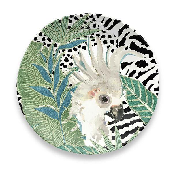 eddingtons LUSH JUNGLE COCKATOO SIDE PLATE 21CM DIA