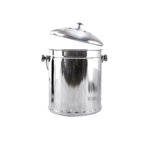 Eddingtons MINI STAINLESS STEEL FOOD WASTE & COMPOST PAIL 2.25L