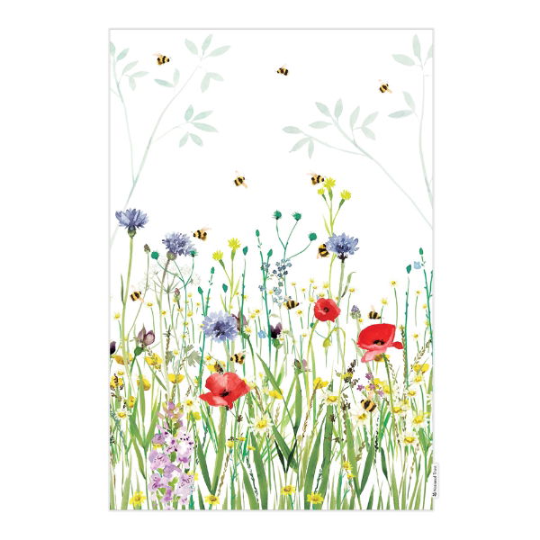 eddingtons NATIONAL TRUST BEES ORGANIC COTTON SINGLE TEA TOWEL
