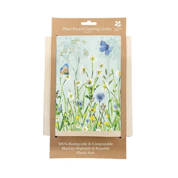 Eddingtons NATIONAL TRUST BUTTERFLY PLANT BASED CLEANING CLOTH SET OF 2