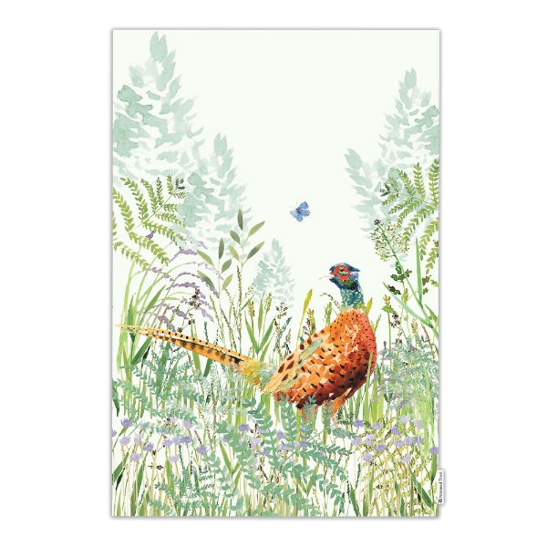 eddingtons NATIONAL TRUST PHEASANT ORGANIC COTTON SINGLE TEA TOWEL
