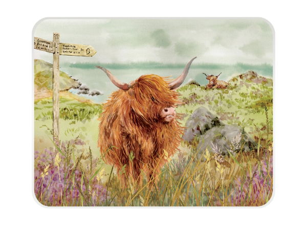 eddingtons #NT HIGHLAND CATTLE MED WORKTOP PROTECTOR(CL)