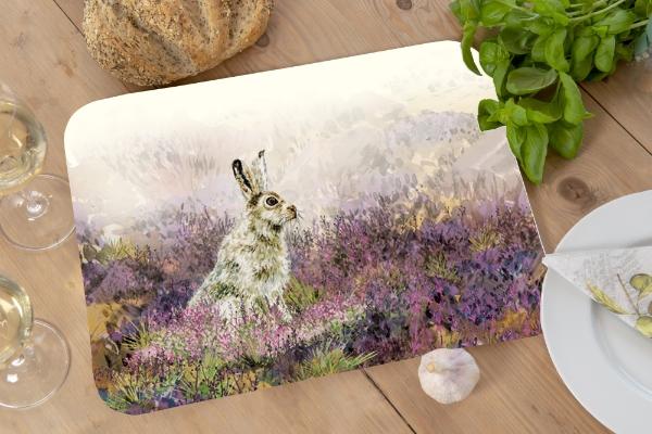 Eddingtons #NT MOUNTAIN HARE MED WORKTOP PROTECTOR(CL)