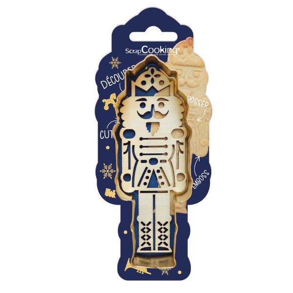 eddingtons NUTCRACKER COOKIE CUTTER & WOODEN EMBOSSER