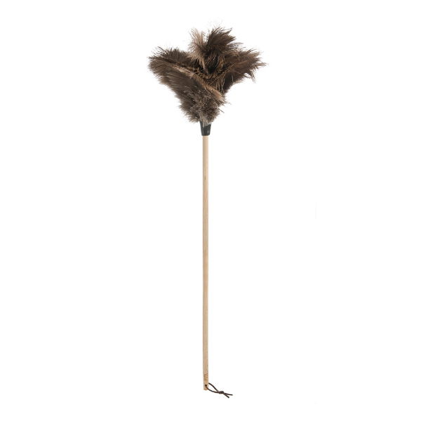 eddingtons OSTRICH FEATHER DUSTER BEECH HANDLE 42CM