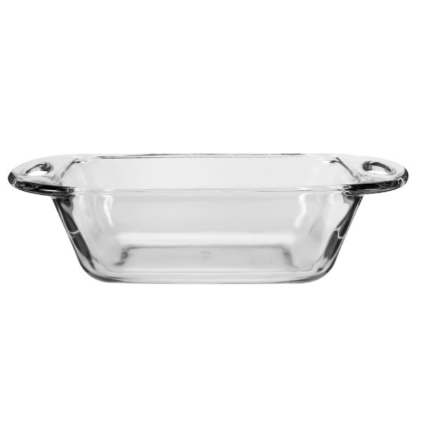 eddingtons PREMIUM GLASS SQUARE CAKE DISH WITH HANDLES 2L