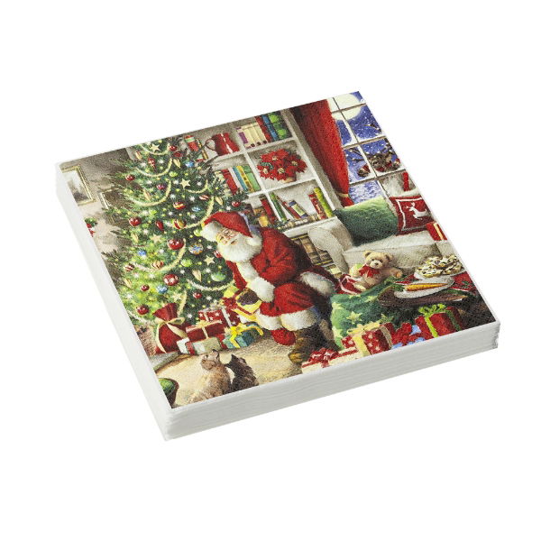 eddingtons SANTA BRINGS GIFTS PAPER NAPKINS 33 X 33CM