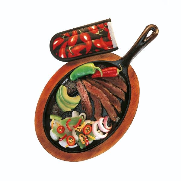 Eddingtons SIZZLER/FAJITA SKILLET SET 3 PIECE 10"X 7"(25.4X17.78CM)