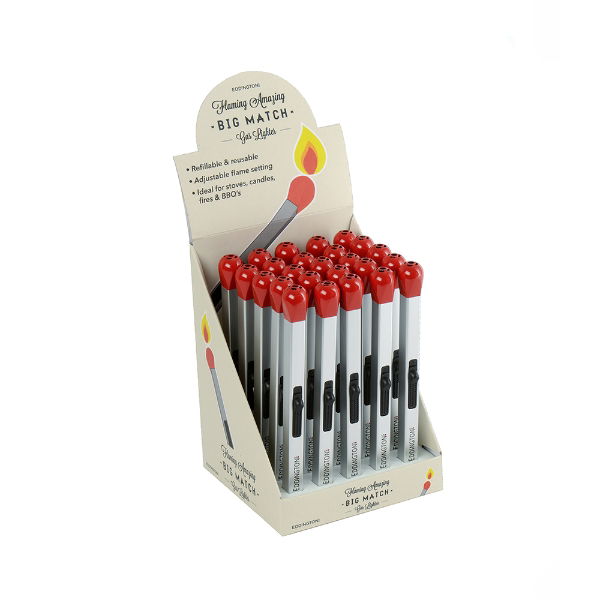 eddingtons SMALL MATCH GAS LIGHTER DISPLAY SILVER (25)