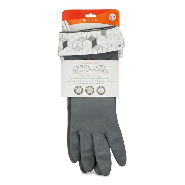 Eddingtons SPLASH PATROL NATURAL LATEX CLEANING GLOVES (MEDIUM) GRAY