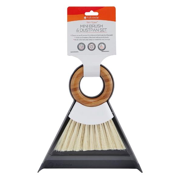 Eddingtons TINY TEAM MINI BRUSH & DUSTPAN SET GRAY WHITE