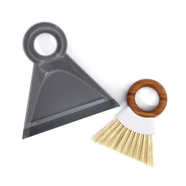 eddingtons TINY TEAM MINI BRUSH & DUSTPAN SET GRAY WHITE