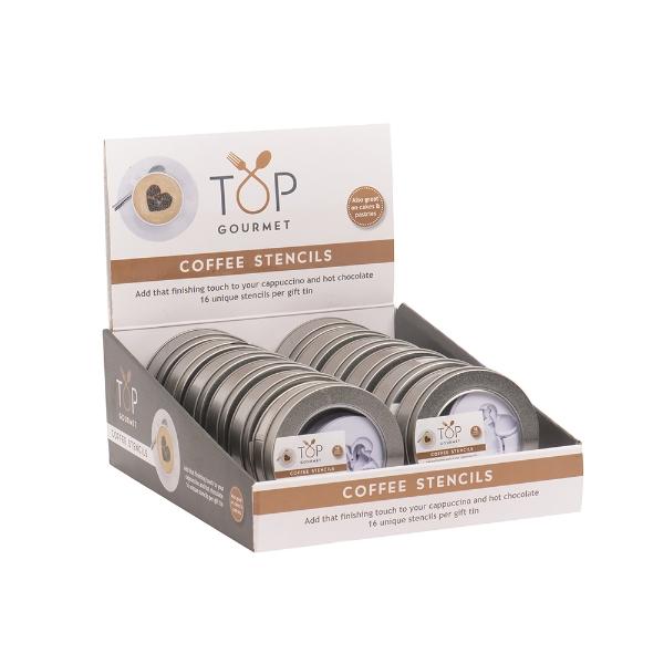 Eddingtons TOP GOURMET COFFEE STENCIL SETS IN CDU (12)