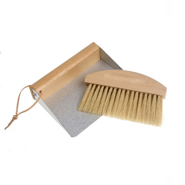 eddingtons VALET TABLE DUST PAN AND BRUSH L16CM X W13.5CM X D4CM