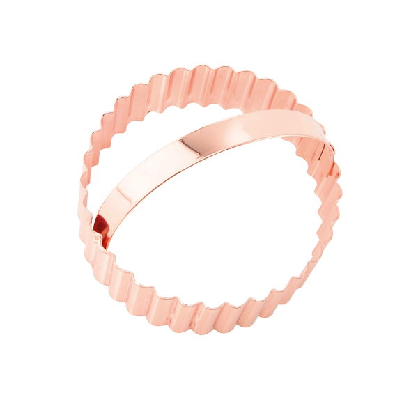 eddingtons VINTAGE DESIGN ROUND FLUTED BISCUIT CUTTER COPPER