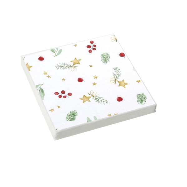 eddingtons WONDERFUL CHRISTMAS PAPER NAPKINS 33 X 33CM